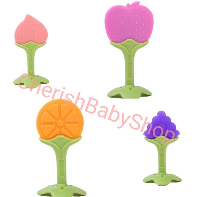 Teether Bahan SIlikon Baby Fruit Teether Gigitan Teether Gigitan Bentuk Buah Bahan Silikon BPA FREE