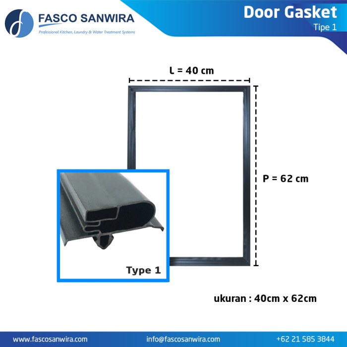 DOOR GASKET CHILLER, FREEZER / KARET CHILLER, FREEZER TYPE 01