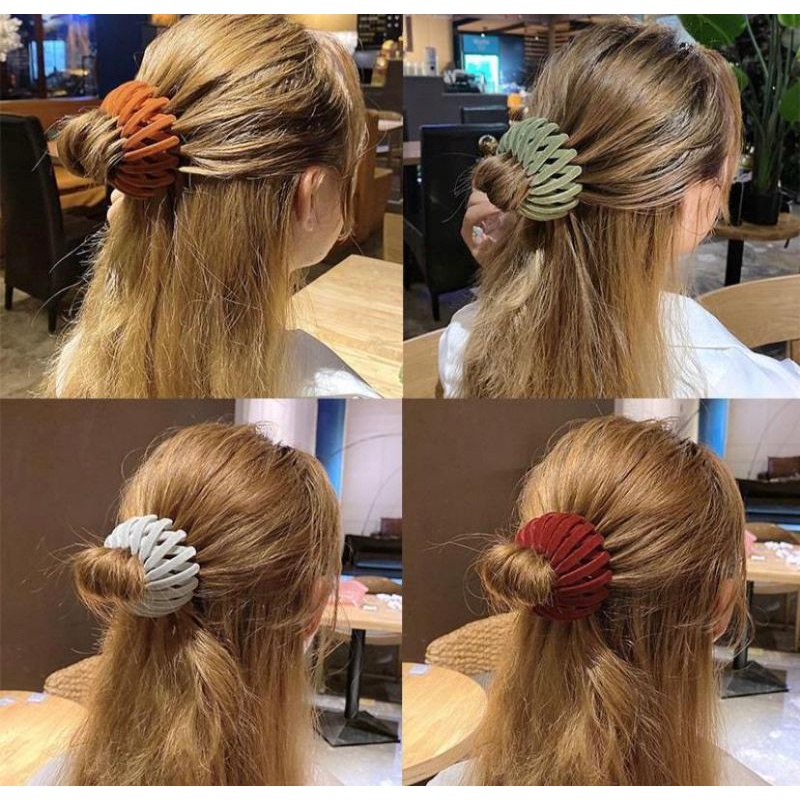 (8 COLOR) IKAT RAMBUT KOREA PONYTAIL UNIK SANGGUL WANITA GAYA RETRO