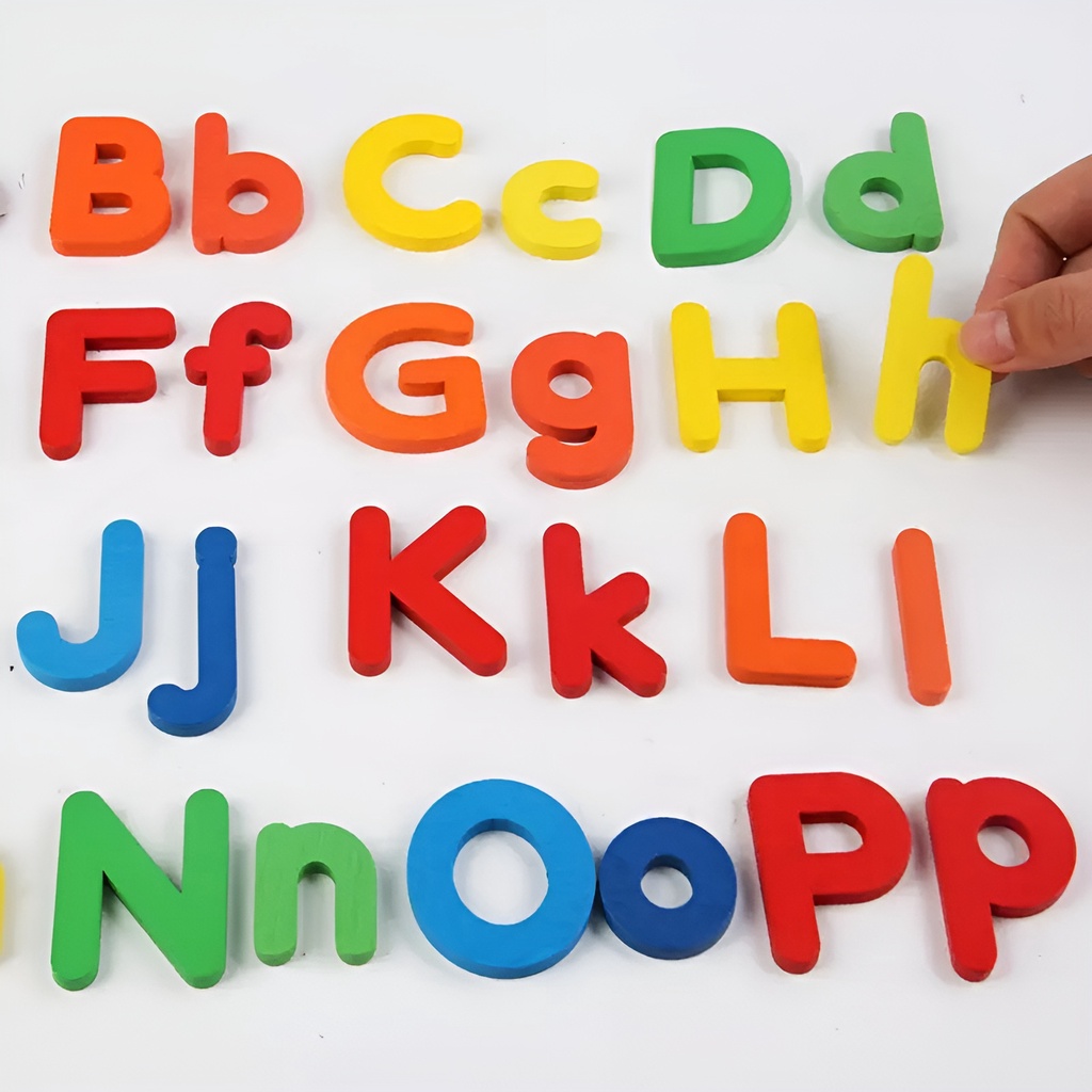 Wooden Alphabet 52Words | Puzzle Kayu Mainan Edukasi Anak 3-4-5-6-7 Tahun | Kado Ulang Tahun Anak Cowok | Mainan Terbaru 2023