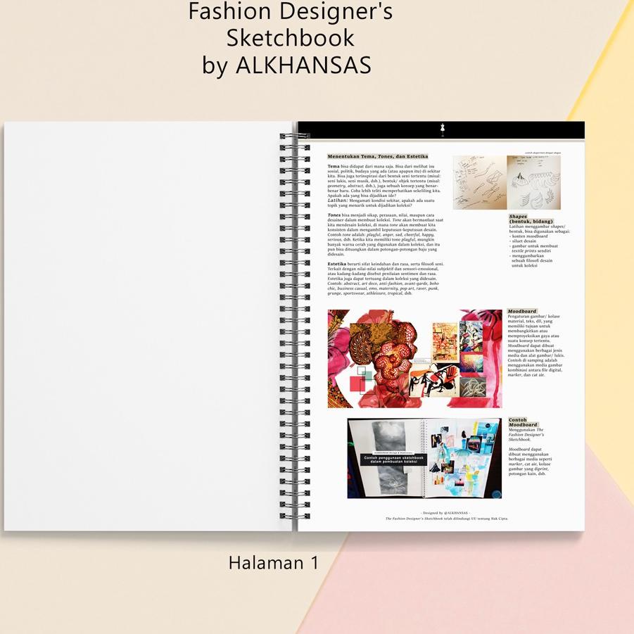 

(G-I-Y-✪) Alkhansas - Buku Gambar Fashion Designer Hard Cover (Fashion Designer's Sketchbook) Volume 8 top produk