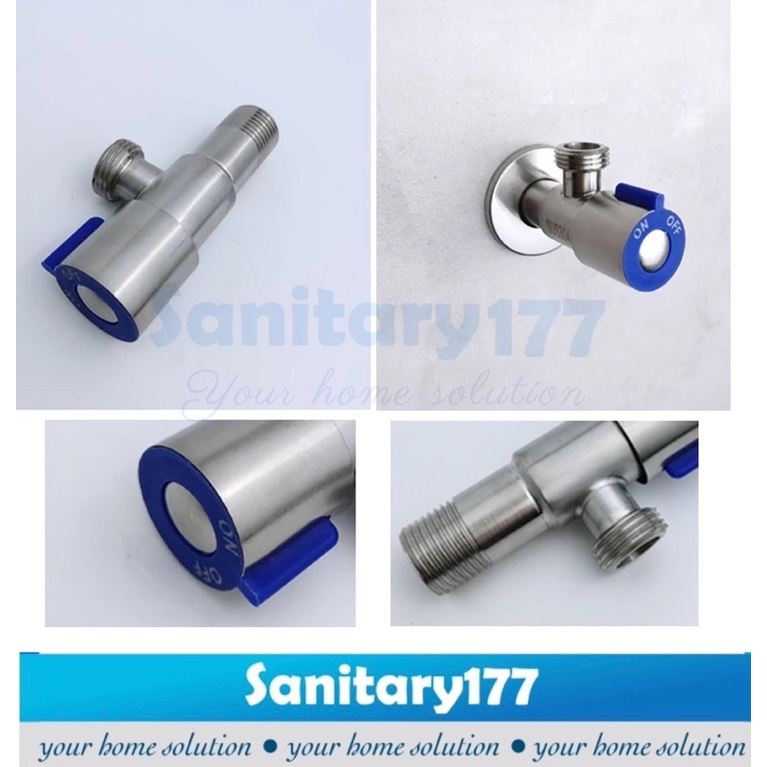 Stop Kran Air Murah Single stainless Fio OF 51ST- Termurah Keran Air Shower Kran jet Shower toilet kloset sambungan selang shower fleksibel