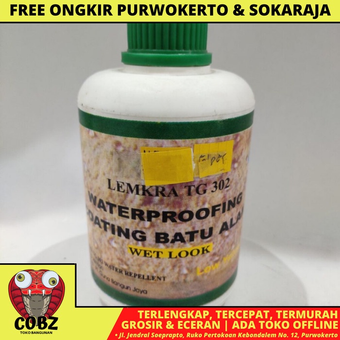 1 KG / LEMKRA TG 302 PELAPIS BATU ALAM WATERPROOFING COATING WET LOOK