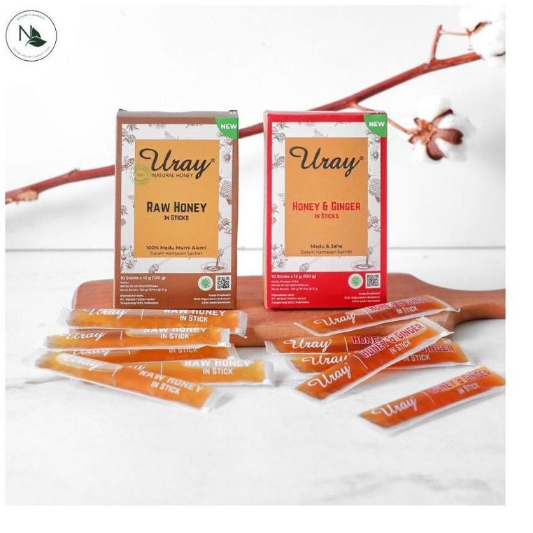 

F⚡ASH Big Sale Madu Uray Stick Sachet 10 stick x 12 gram Raw Honey .,..,.,,,,.,