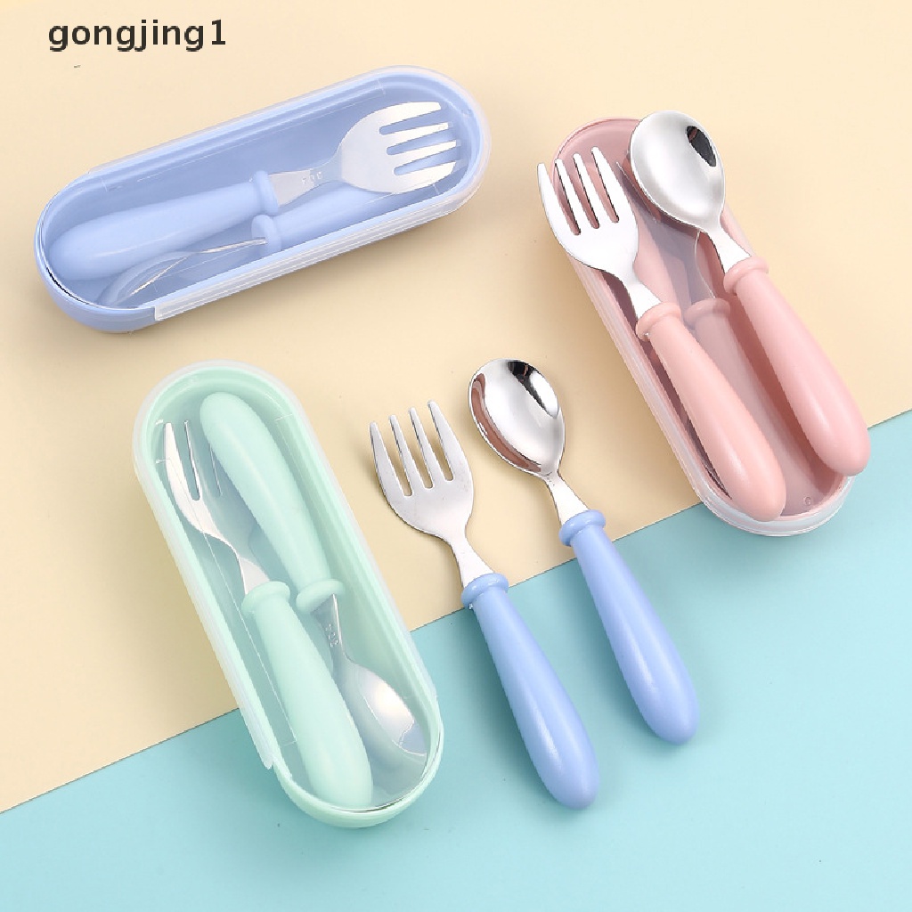 Ggg Set Peralatan Makan Gadget Bayi Peralatan Makan Anak Sendok Garpu Kartun Makanan Makan Sendok Garpu ID