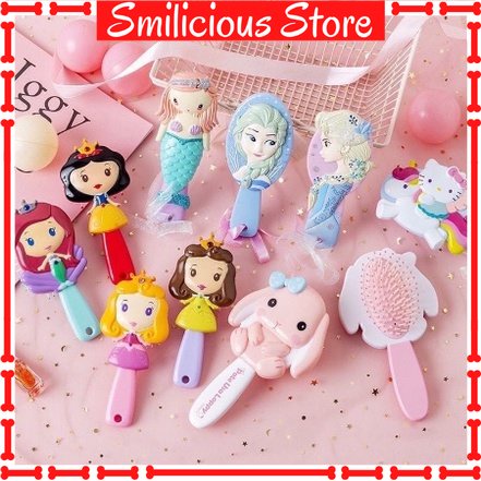 Sisir Rambut Anak 3D Anti Rontok Princess Frozen Elsa Premium Hair Comb Kids