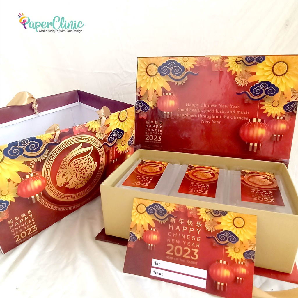 Jual Imlek Box Hampers Chinese New Year Gift Box Hampers Imlek Packaging Hardbox Imlek