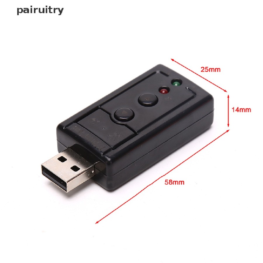 Adapter Sound Card Eksterl Mini USB 2.0 3D Virtual 12Mbps 7.1 Channel