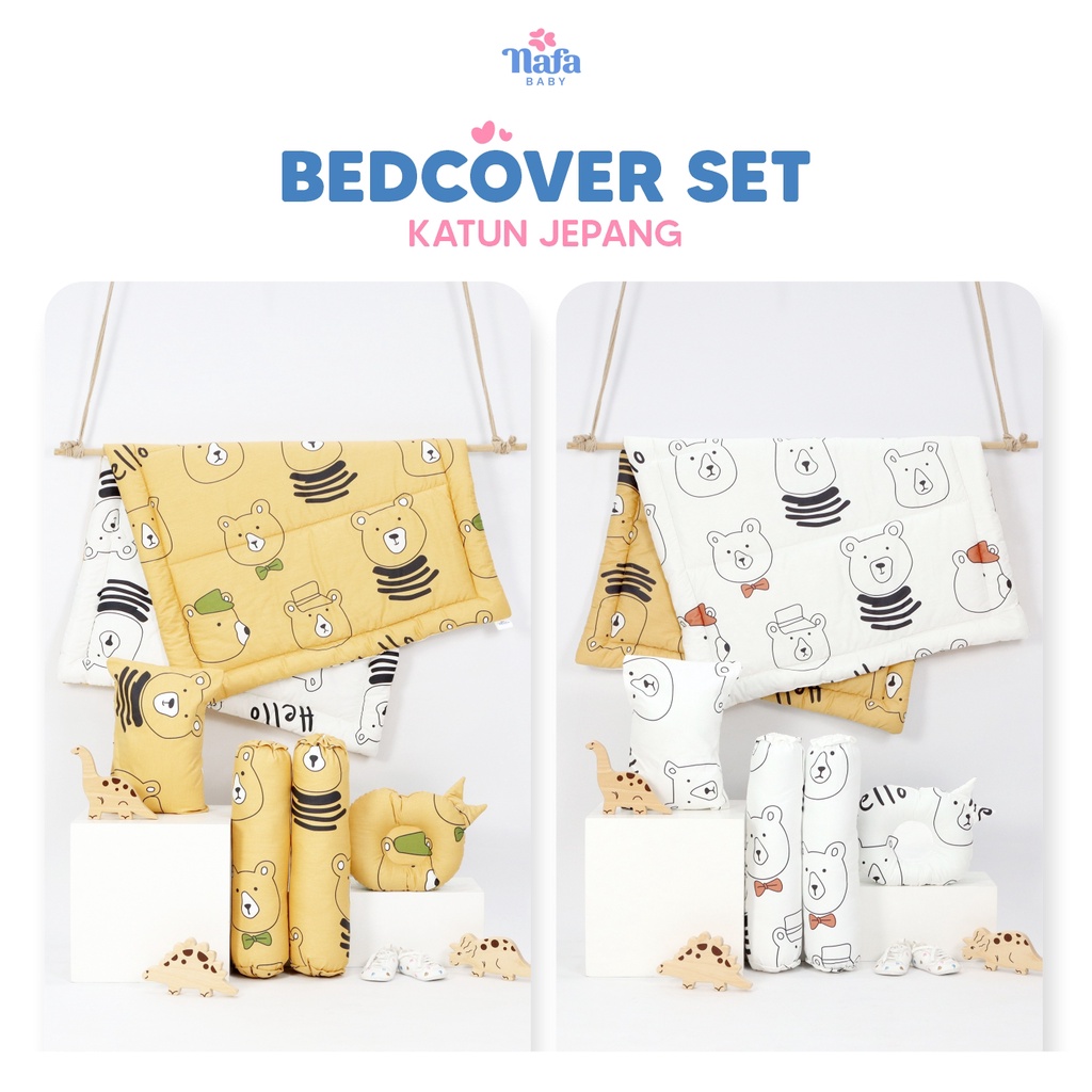 NAFA BABY - Bedcover Bayi Bantal Guling | Katun Jepang dan Sutra Tencel