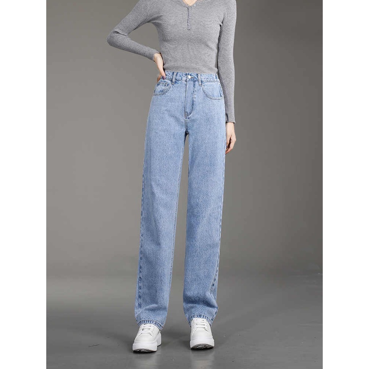 Pinggang Karet Highwaist Loose Celana Jeans Wantia Impor