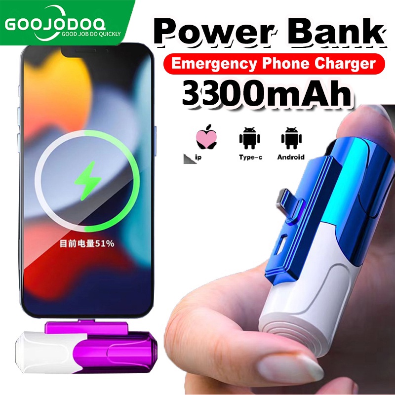 Jual Time Capsule Power Bank Mini 3300mAh Emergency Phone Charger Mini