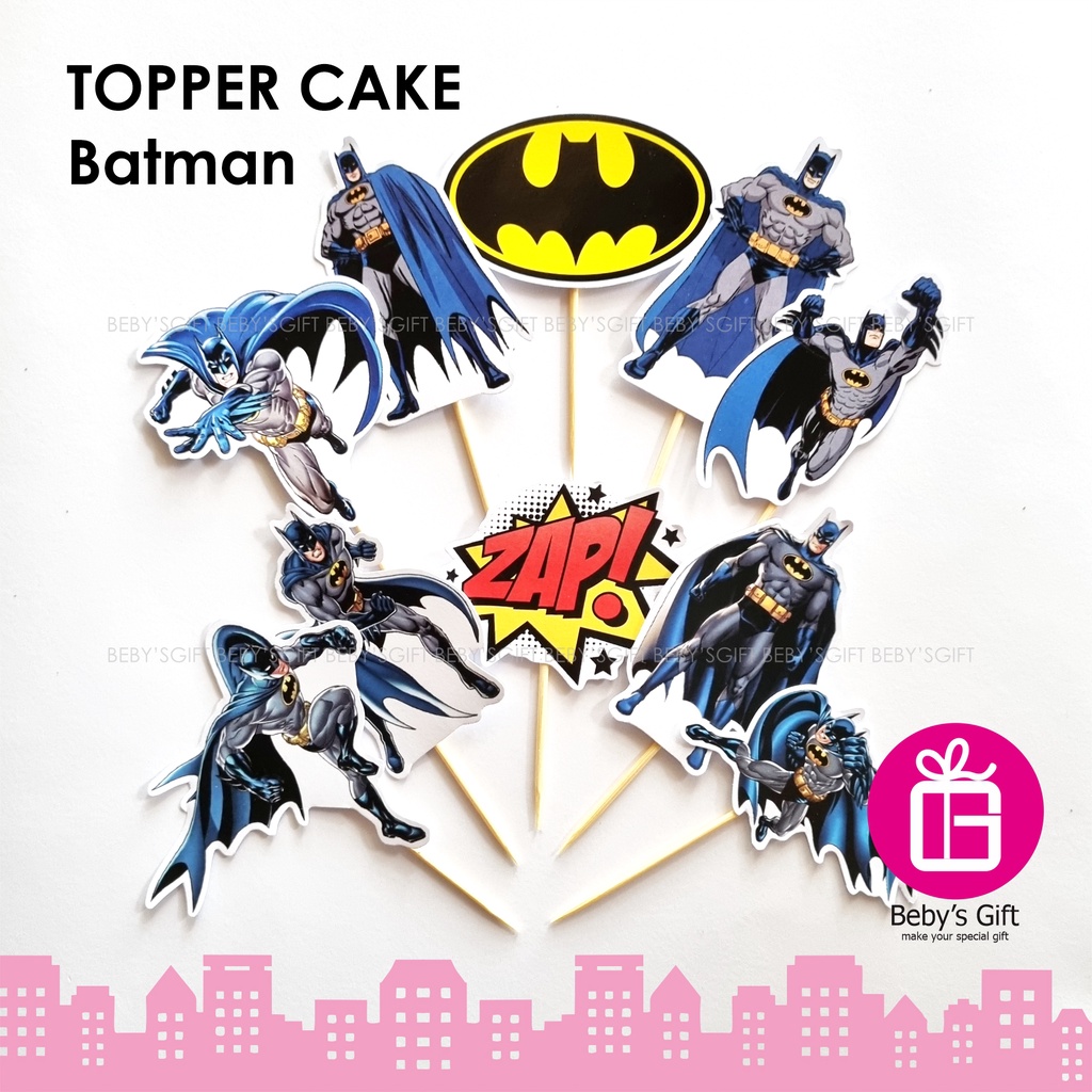 Beby's Gift Topper Cake Ultah Batman Hiasan Kue Ulang Tahun Karakter