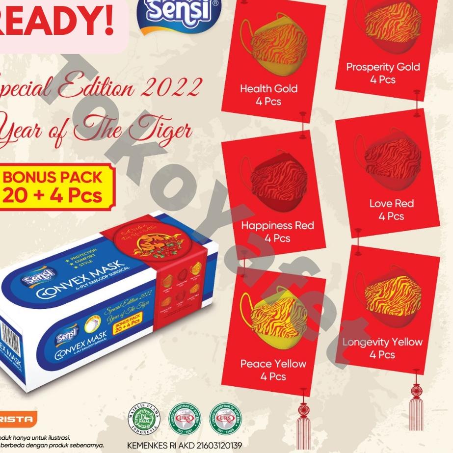 Kekinian  Masker SENSI Mask CONVEX 4 ply Earloop model EVO isi 20 pcs bukan Sensi Duckbill 빠
