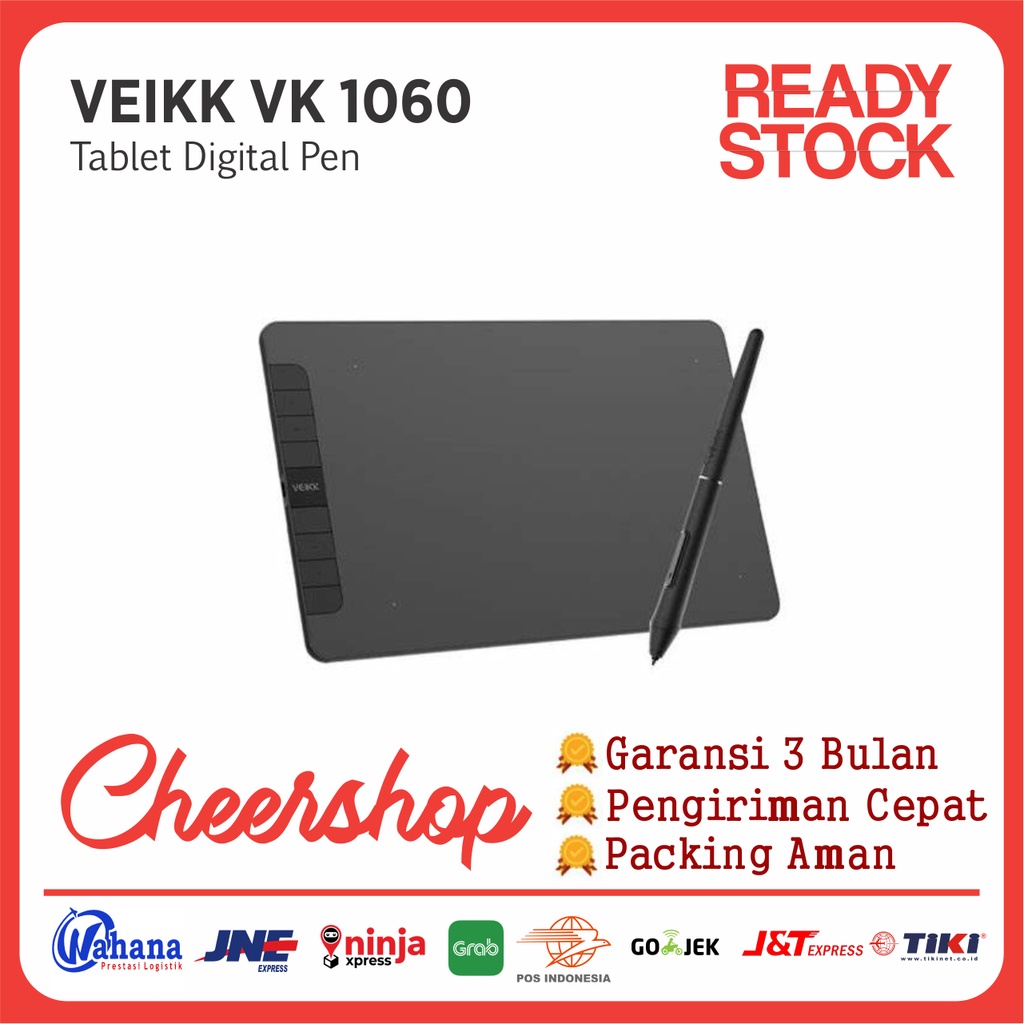 VEIKK VK1060 VK 1060 Digital Graphic Drawing Pen Tablet 10x6 inches