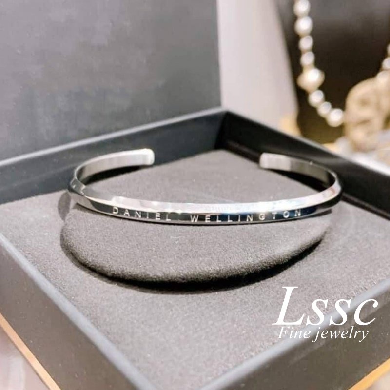 Gelang Titanium Wanita Anti Karat Emas 18K Huruf Bangle Couple Pasangan Perhiasan Fashion Korea