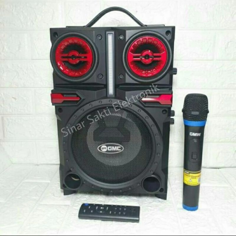 Speaker Mic GMC Bluetooth Portable 897Q 897 Q 6,5 Inch Karaoke