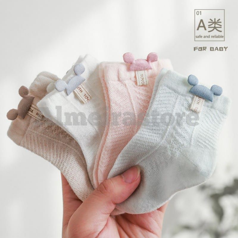 Kaos kaki pendek anak bayi bahan katun kaus kaki anak motif mickey