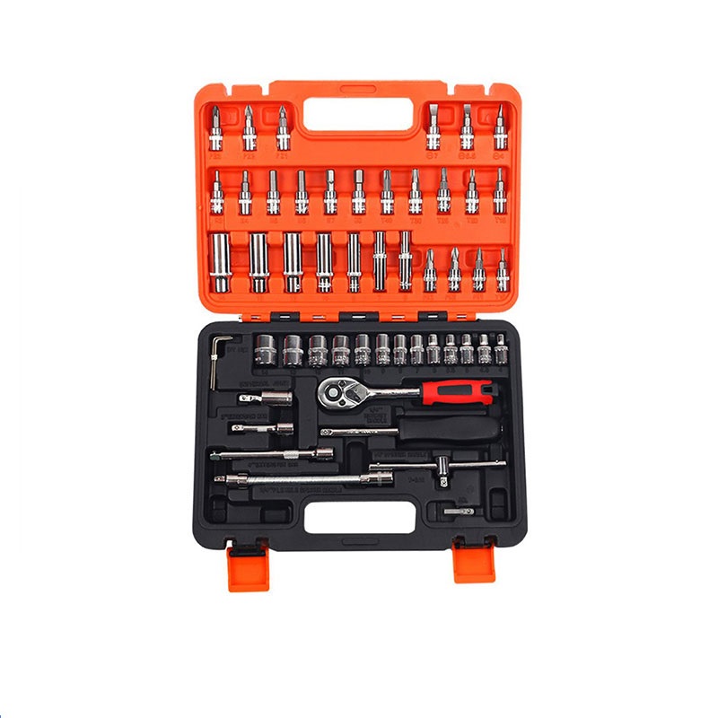 53pcs 1/4 Inch Set Socket Wrench Tool Set Lengkap / Tool Set Box Set Kunci C / Extension Bar Termurah Dan Terlengkap Alat Bengkel Motor Mobil