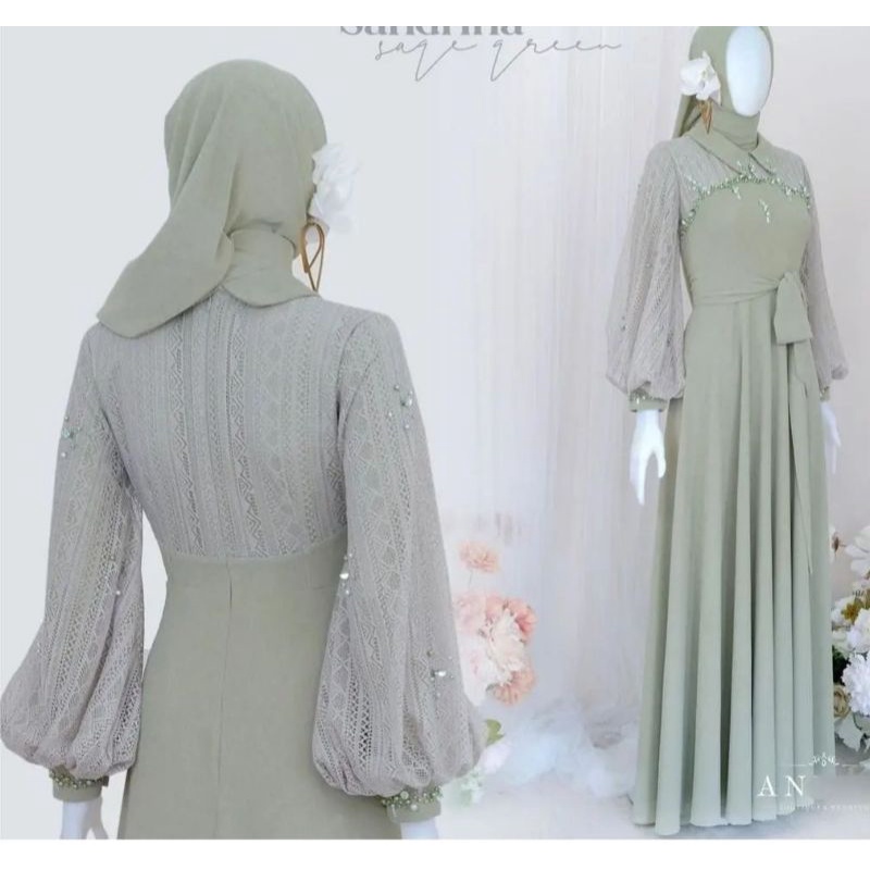 Drees CRINGKLE AIRFLOW/GAUN TERBARU. GAUN MUSLIMAH. GAUN KONDANGAN. GAUN lAMARAN