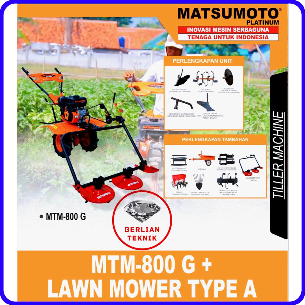 Traktor Sawah Tiller Matsumoto MTM 800 G + Potong Rumput Lawn Mower V Belt