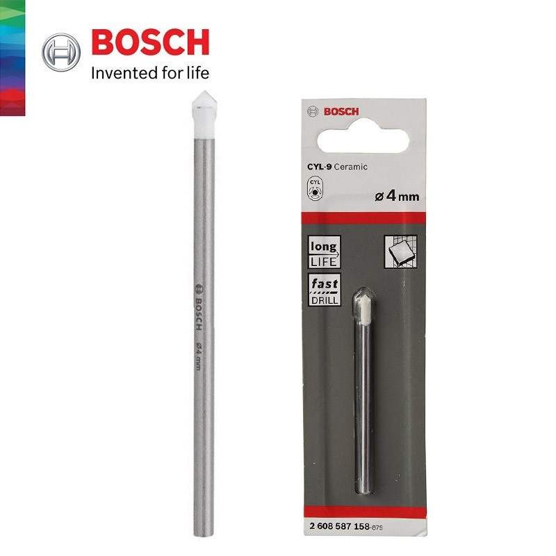 BOSCH CYL 9 Ceramic Tile Drill Bits / Mata Bor Tombak 4 mm (158)