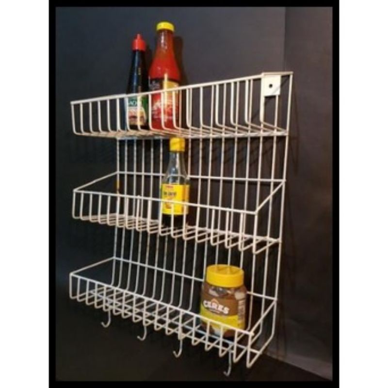 Rak Bumbu Besi/Rak Bumbu Besi Susun 3/Rak Bumbu Besi