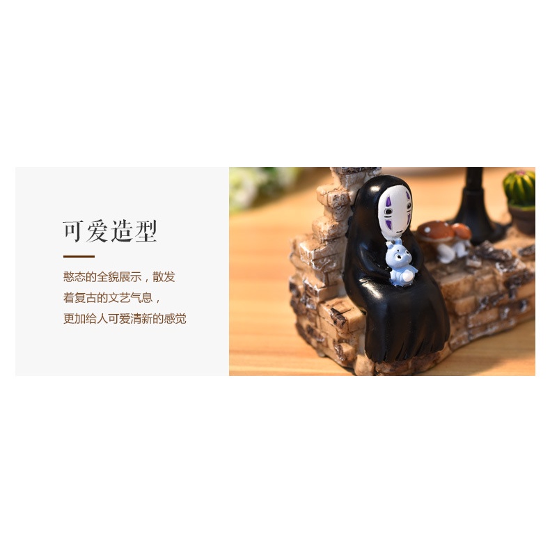 NFLL no face lamp spirited away ghibli lampu tidur pajangan dekorasi resin rumah zakka