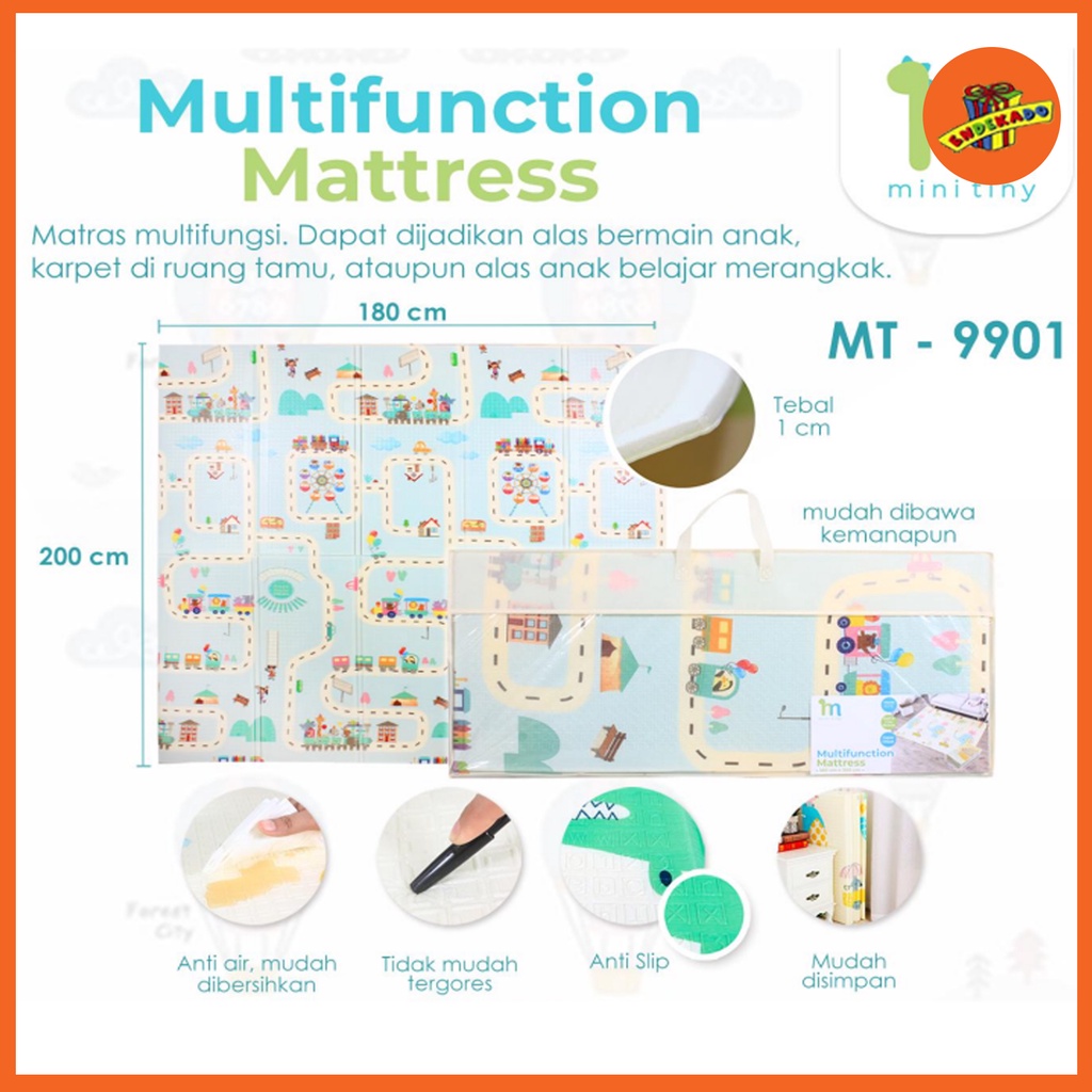 MINITINY Multifunction Mattress Playmat 180 x 200 cm - Matrass Lipat