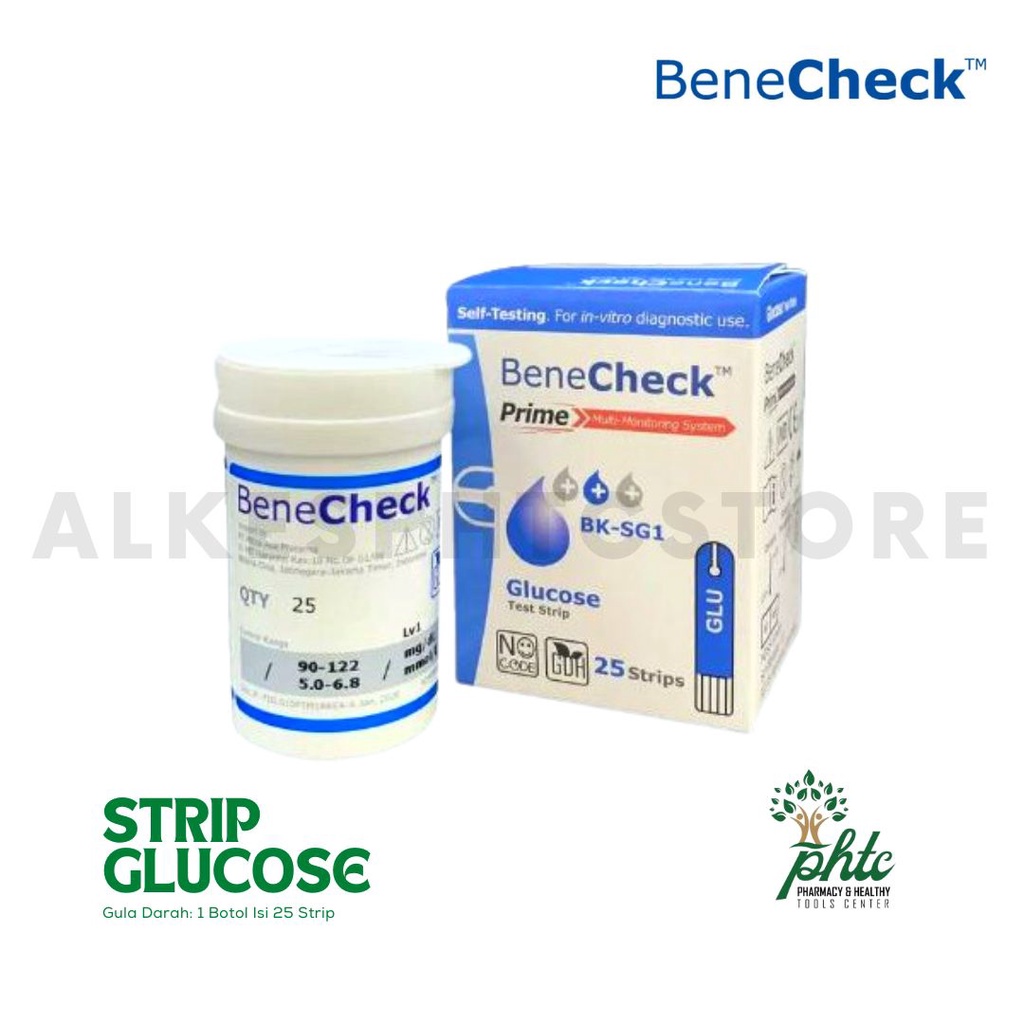 BeneCheck Prime Glucose l Strip Benecheck Prime Gula Darah Isi 25 Strip