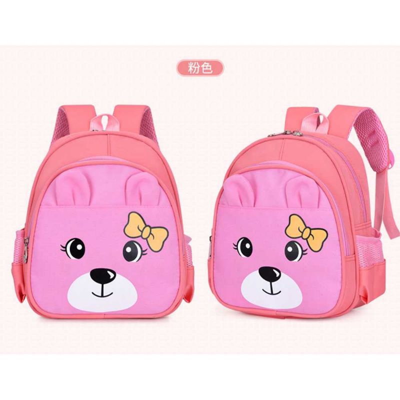 SUNEIGHT Tas Sekolah Anak Karakter Kartun Lucu 3D - AD8750 Pink