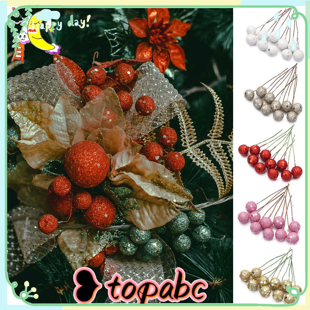 Top 10Pcs Berries Kecil Payet DIY Dekorasi Pernikahan Perlengkapan Pesta Natal Ornamen Sari Bunga Buatan