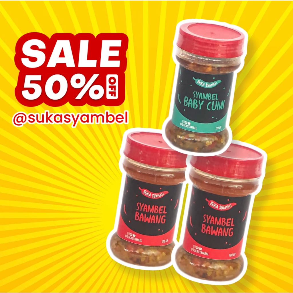

[PAKET TERLARIS SUKASYAMBEL] SAMBAL BAWANG + SAMBAL BABY CUMI TERLARIS DAN TERFAVORIT