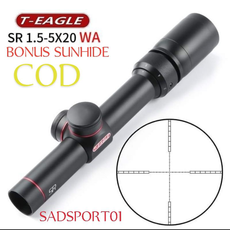 TELESCOPE/RIFLESCOPE T-EAGLE  SR1.5-5X20 HK