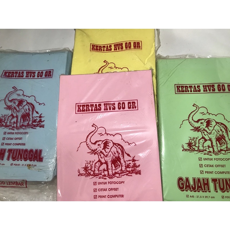 [ isi 10 lembar ] HVS Warna ukuran kertas Folio / Legal / F4
