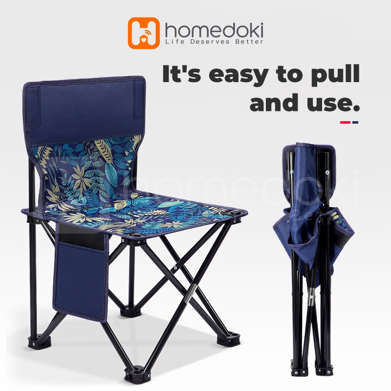 Homedoki Kursi Lipat Camping / Kursi Lipat Outdoor / Portable Kursi / Bangku Lipat / Perlengkapan Gu