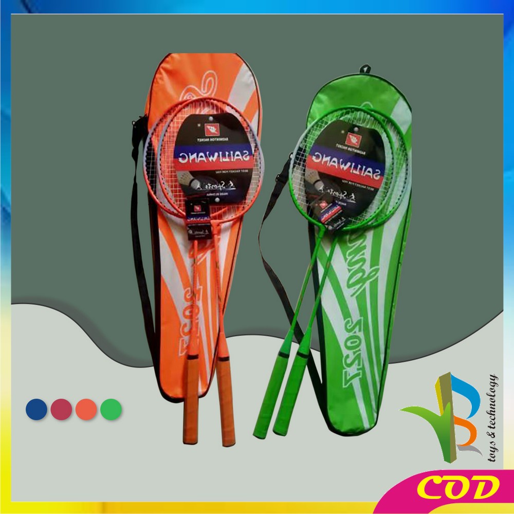 RB-O5-O7 Raket Badminton Set Isi 2 Raket Bulutangkis Bonus Tas Bulu Tangkis Alat Olahraga