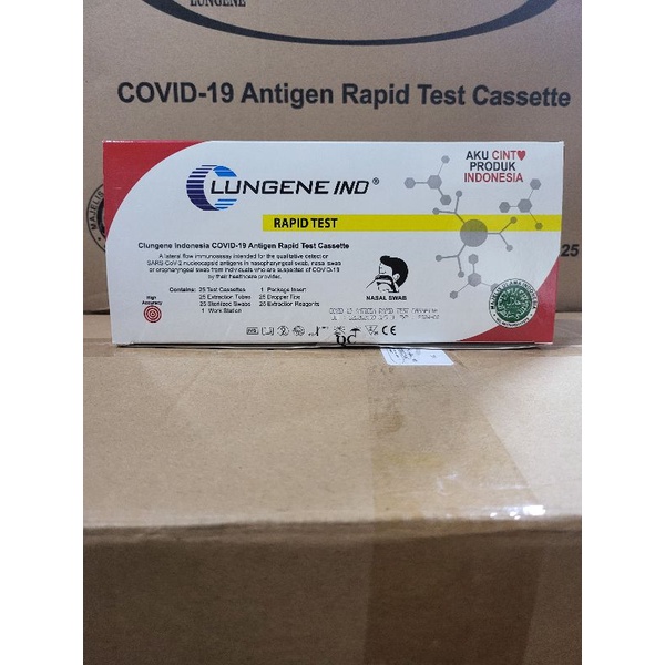 Swab Antigen Clungene Merah nasal isi 25 Pcs Kemenkes Original