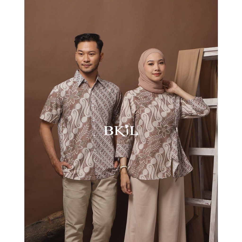 Batik Couple Modern Baju Batik Wanita Modern Atasan Batik Kerja Wanita M L XL XXL Seragam Batik Kantor Batik Alina