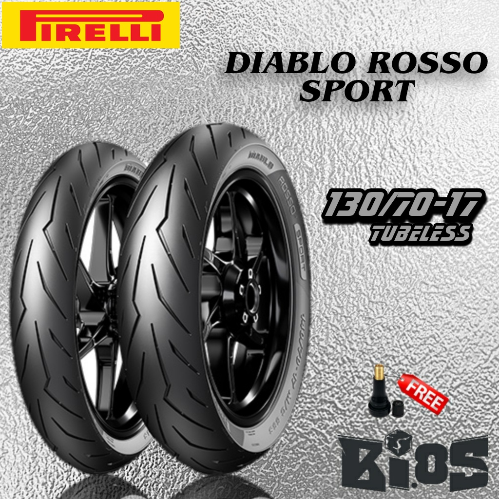 BAN PIRELLI DIABLO ROSSO SPORT TUBELESS RING 17 UKURAN 70/90-17 | 80/80-17 | 80/90-17 | 90/80-17 | 100/80-17 | 110/70-17 | 120/70-17 | 130/70-17 | 140/70-17 | 150/60-17 BAN RACING SOFTCOMPOUND BEBEK MOTORSPORT SUPERMOTO KLX CRF R15 R25 GSX NINJA