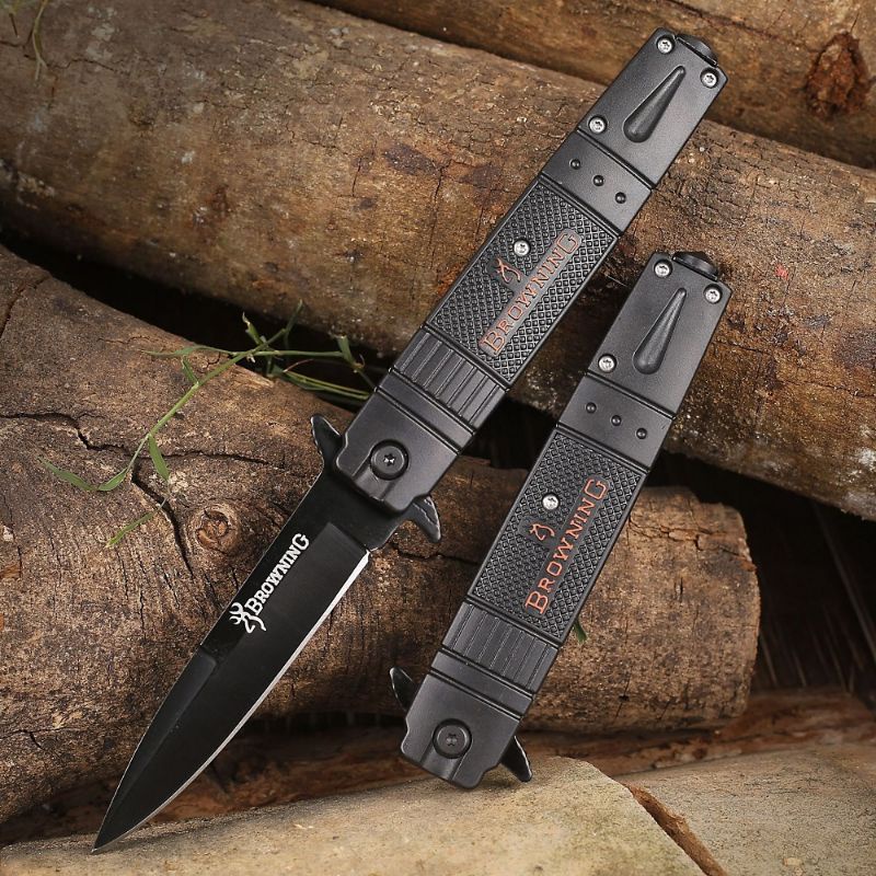 Browning Pisau Lipat Berburu Survival Hiking Camping Tactical Knife