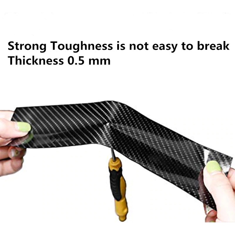 Stiker Pelindung Mobil Protector Carbon Fiber Car Wrap Film Vynil - Black - 7RRS9FBK