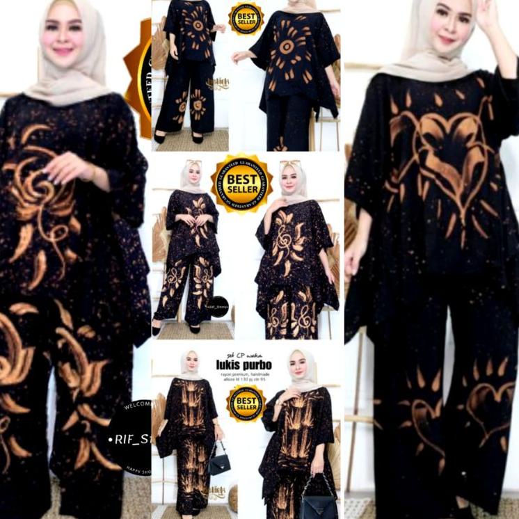 SETELAN WANITA KEKINIAN | ONE SET SETELAN RAYON | SETELAN CP WAKA WAKA MOTIF TIEDIE  BUSUI RESLETING