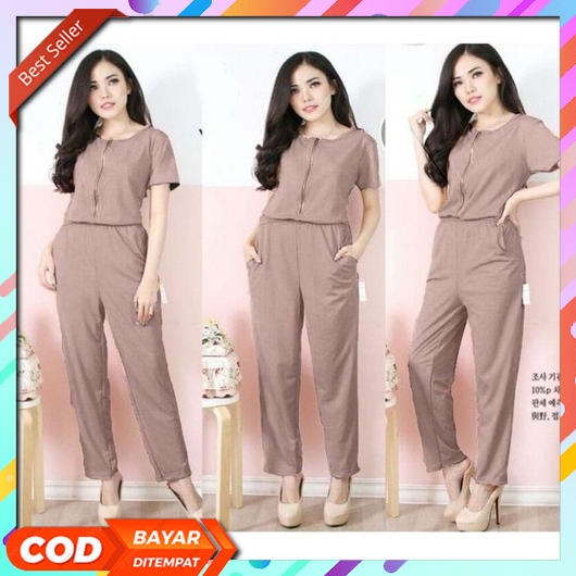 Jumpsuit Wanita Korean Style Pendek Jeans Terbaru 2022Outer Kondangan Outher Muslimah One Set Premiu