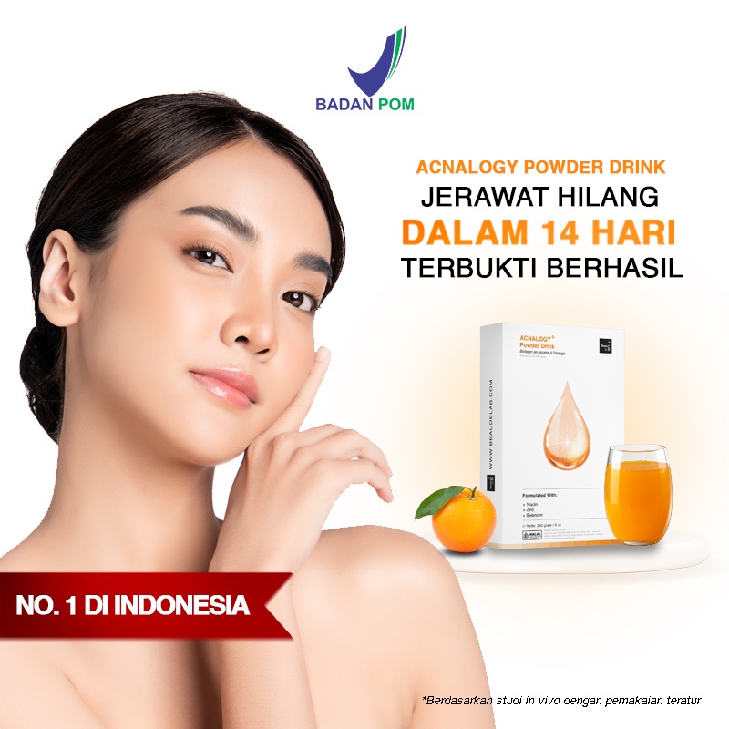 Acnalogy Powder Drink | Obat Minum Jerawat | Minuman Antioksidan | Penghilang Bekas Jerawat | Acne T
