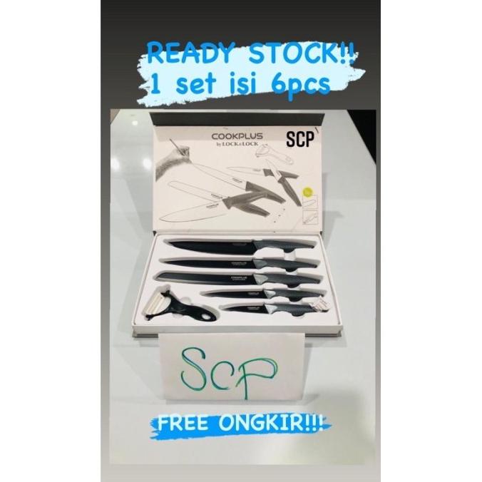 pisau dapur set lock n lock original