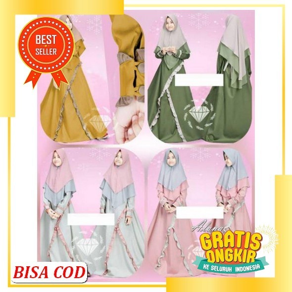 Baju Gamis Anak Perempuan Cewek Lilac Usia 3 4 5 6 7 8 9 10 11 12 Tahun Import Murah Kekinian Terbar