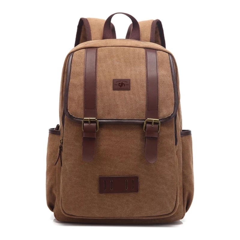 GHbag Klub New Arrival - Tas Ransel Kanvas Lisbon Norfolk Backpack Up to 15 inch - Tas Pria Tas Wanita Daypack