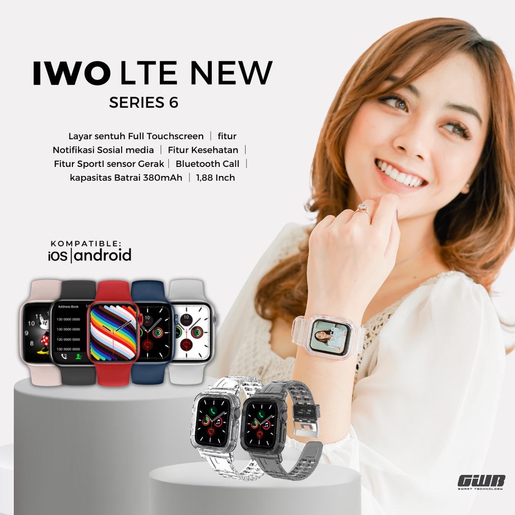 New BERGARANSI IWO LTE NEW WIRELESS CHARGER(BISA TLP DARI JAM )FOR IOS &ANDROID,ZOOM IN OUT