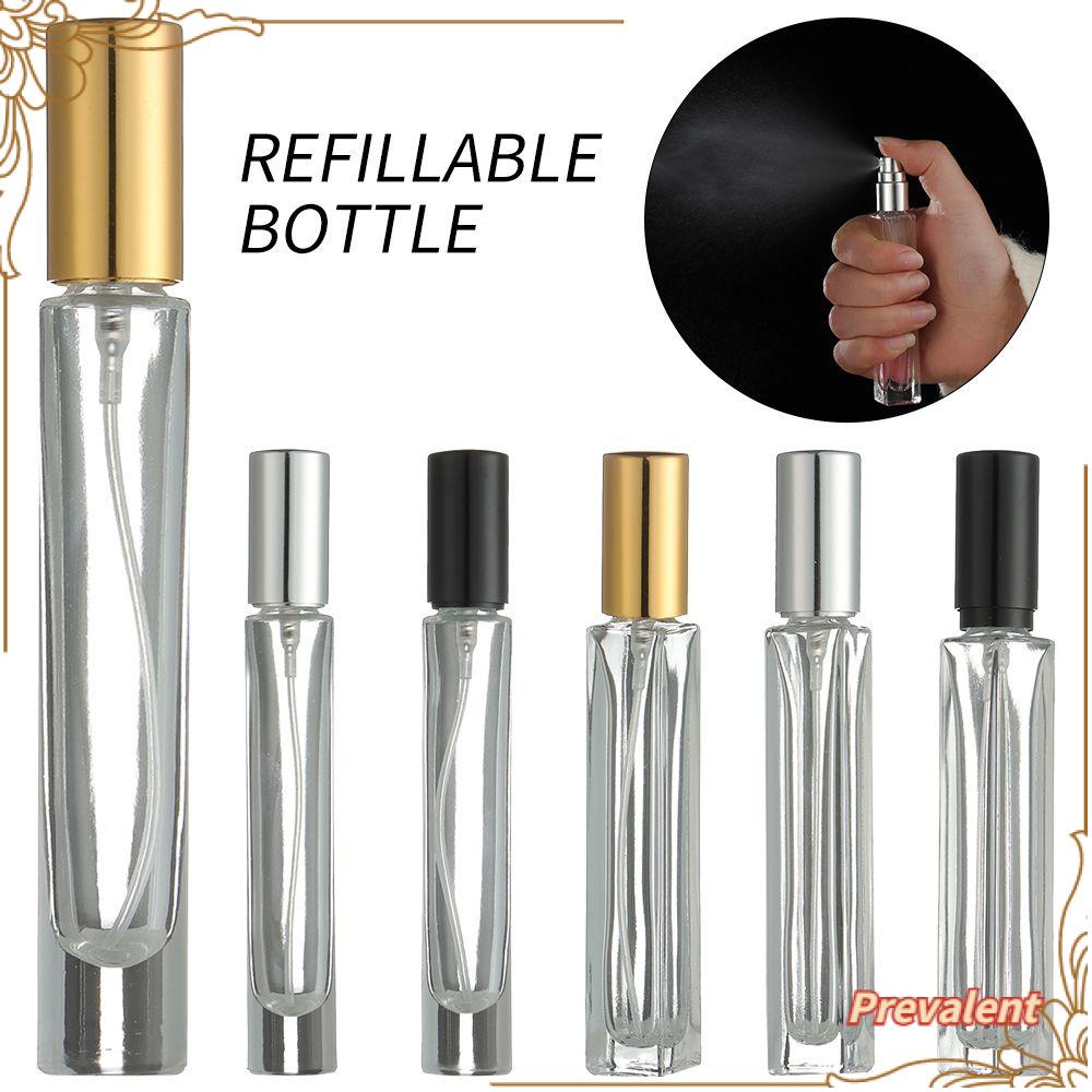 Preva 10ML Parfum Atomizer Pria Dan Wanita Wangi Travel Kosong Spray Pump Botol Isi Ulang Dispenser Parfum Kecil