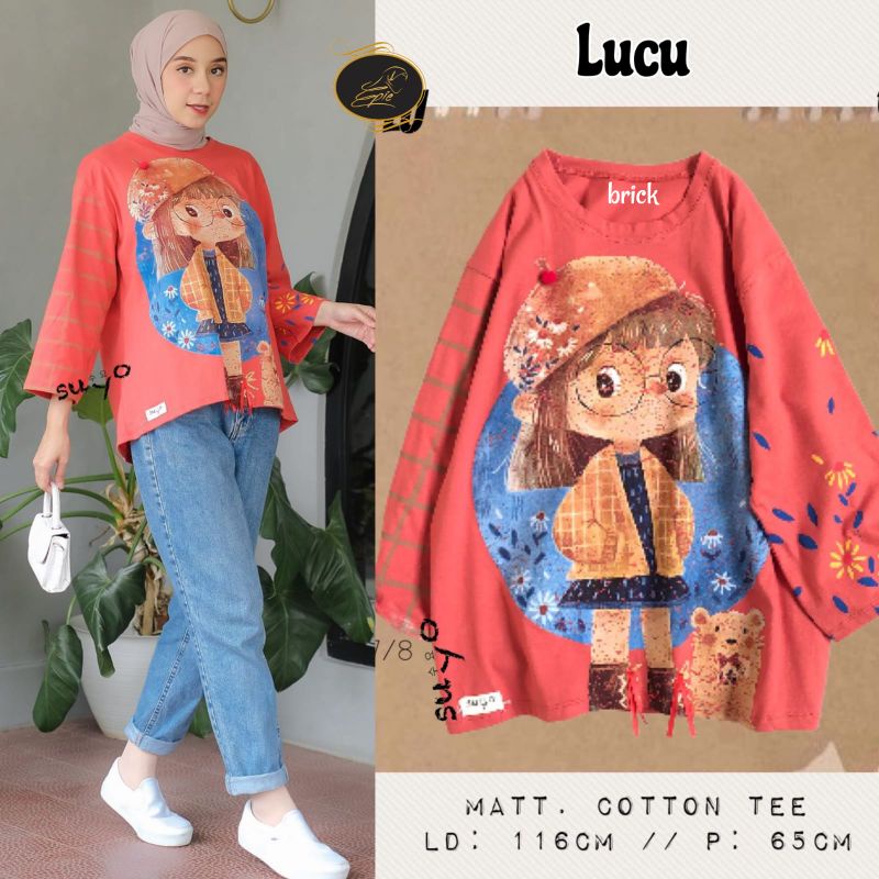 READY STOK AMAN OOTD BISA COD BAJU ATASAN BLOUSE KAOS SUPER JUMBO BIGSIZE OVERSIZE WANITA LD 110 116